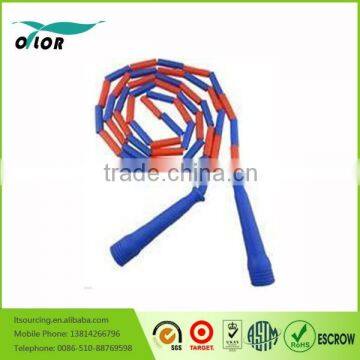 Blue and Orange 7-foot jump rope with plastic segmentation