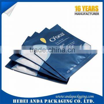 heat sealed aluminum foil packaging bag facial mask packaging/cosmetic packaging plastic bag