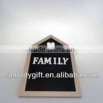 creative hang home style wood blackboard /MDF blackboard