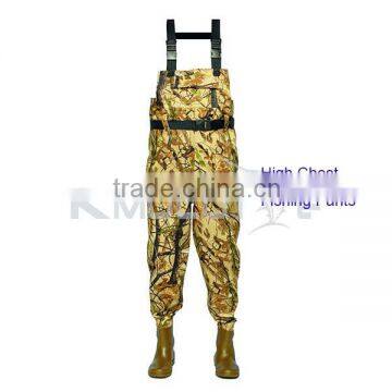 CHN-81205M high quality fishing wader suit camo high chest fishing wader boots
