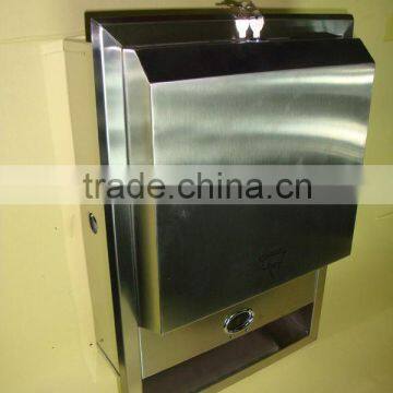 Stainless steel touchless towel dispenser