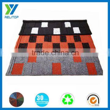 2.7kg/pcs colorful stone coated low metal roofing cost