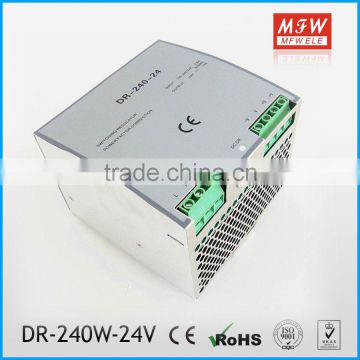 Hot sell DR-240-24 ac to dc 240w DIN rail power supplies 24V 10A