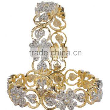 Indian Designer Zircon Bangle Kada Set