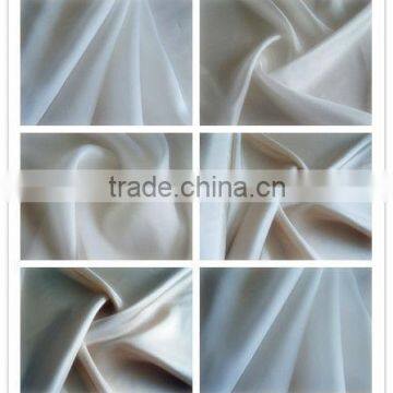 solid colour pure silk crepe satin fabric