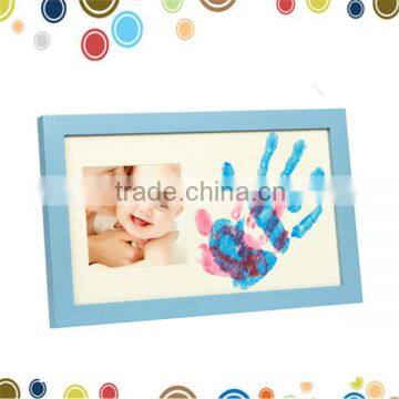 Wooden kids toys for baby handprint color paint craft