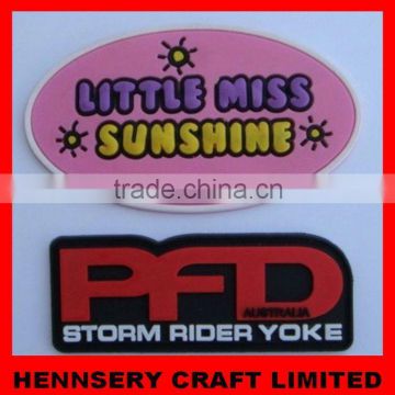 Soft pvc customized embossed logo enamel badge