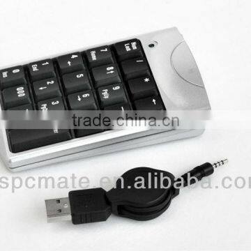 numeric keypad with separated usb cable,wired laptop number keypad