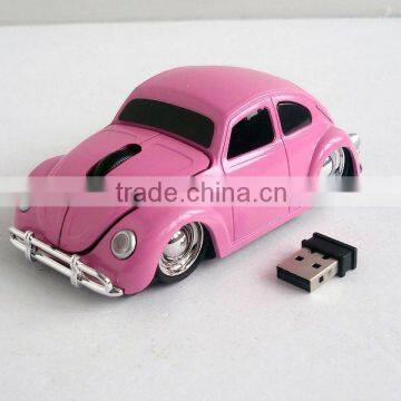 2.4GHz wireless optical mouse Cordless Scroll Bettle Car shape Computer PC Mice with USB Dongle,factory price wireless mouse,