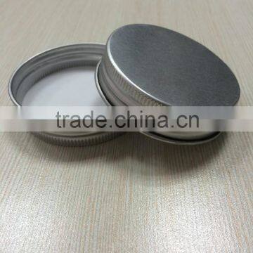 sliver oblate shaped round aluminum threaderd cap