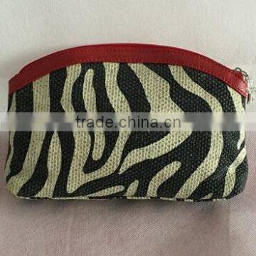 Small Canvas Zipper Cosmetic Pouch