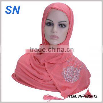 2014 hot sell foil print muslim scarf