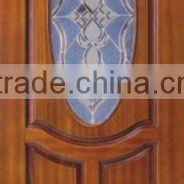 2013 New Design Oval Glass Wooden Single French Doors Interior DJ-S514