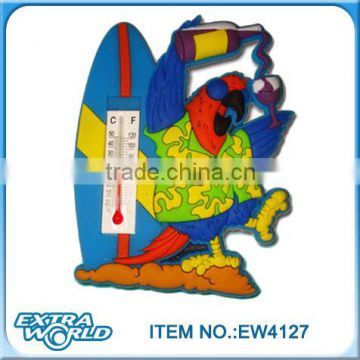 drunken parrot 3d pvc fridge magnet