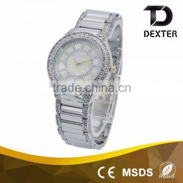 Factory direct beauty fashion stainless steel chain wrist watch for girl