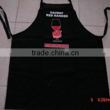 Cheap BBQ Apron &cotton Apron for Kitchen and Promotion Black Bib Apron With Printing -58 Quality Choice photo-3