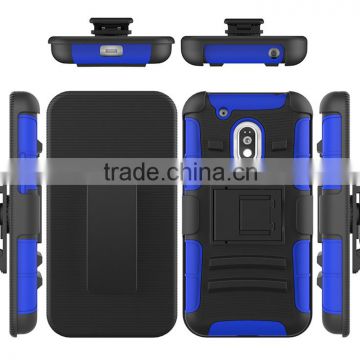 For MOTO G4 heavy duty rugged defender case with rotate kickstand