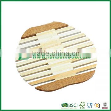 Bamboo Heat Resistant Hot Pads, Apple Non Slip Mat for Kitchen cooking