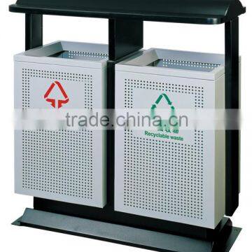 Max-HK16 Iron Cold Rolled Steel Sheets Outdoor Street Waste Bin