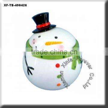 christmas low fire biscuits snowman cookie jar