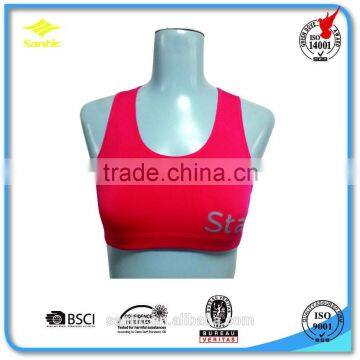 Seamless HOT RED Ladies sports bra