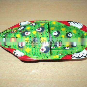 pop pop boats hand painted frog