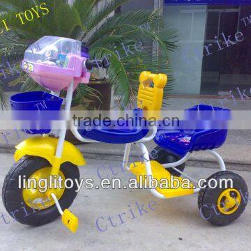 twins trike ,kids mini bike with two seats, kids trikes twins plastic toy tricycle,HOT!