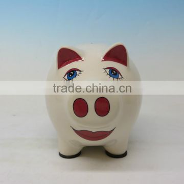 decal handpainted ceramic piggy bank