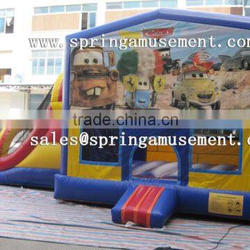 Top design and best selling Cars classical inflatable bouncer and slide combo castle