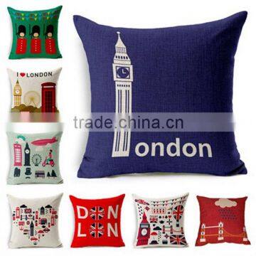 London landcape 3d digital printing sofa seat cushion covers