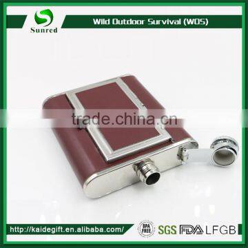 Different shapes Water Liquor Alcohol Container 5 oz Stainless steel cigarette case hip flask