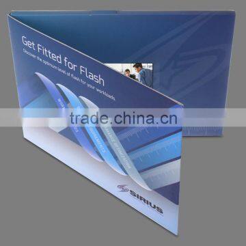 hot sale A5 size 2.4" lcd video book,video post card ,video booklet for business/festival /birthday gift
