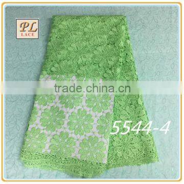 2015 latest dress design best selling embroidery swiss guipure lace fabric for women