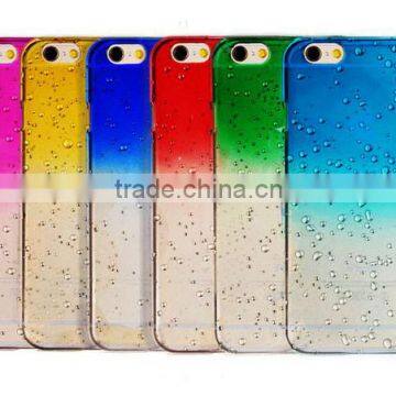 2016 hot sale phone case for iphone 6s, Gradient color water drop phone case for iphone 6s plus