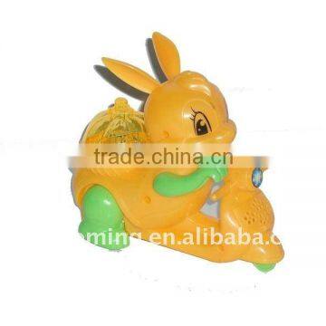 Candy toy,pull line motorcycle rabbit car promotion gift with light & candy