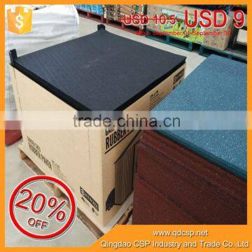 high quality cheap 1000*1000*15mm rubber floor mat for gym/easy rubber floor