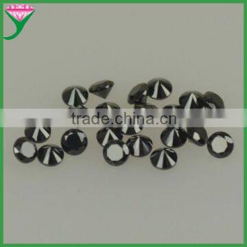 1.4mm wax setting round european star cut black nano gemstone