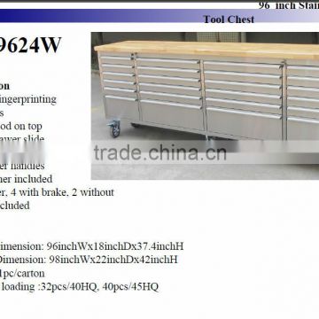 96 Inch heavy duty 24 drawer tooling storage