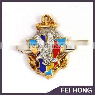 Wholesale eagle shape 3D embossed glory pin badge