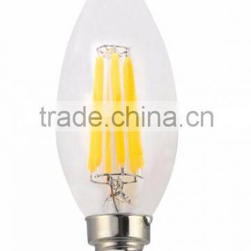 UL Listed Dimmable E12 2W 4W 6W C35 Candle LED Filament Bulb photo-4