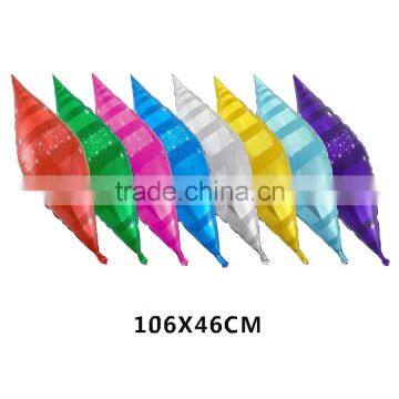 2016 new 106*46cm Metlic Plain Football Shape Aluminum Foil Hydrogen Balloon