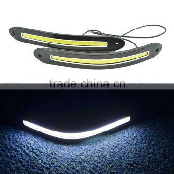 1 Pair Universal Car Fleible Fog Lights COB LED DRL Silicone Daytime Running Light Waterproof Light Source