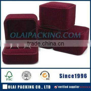 Top Quality Plastic Velvet Double Ring Trays Boxes