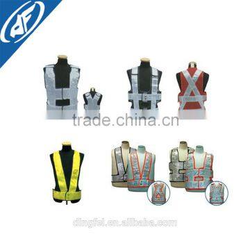 Factory supply cheap reflective self- adhesive X-type safety working vest police vest with led