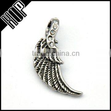 Best selling fashion stainless steel vintage angel wing pendant