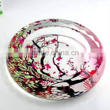 colorful Round shape glass cigar Ashtray for household use                        
                                                Quality Choice