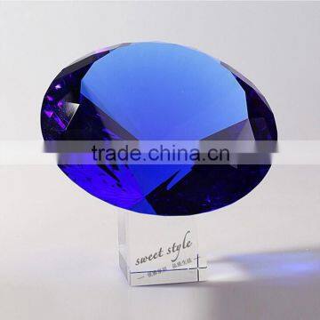 Color Engraved Christian Best Quality Crystal Diamond Paperweight For Table Decoration