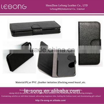 black leather mobile phone case classic style