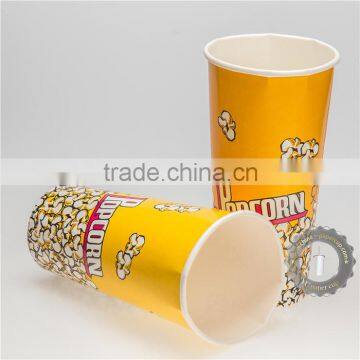 24oz disposable custom printed paper popcorn cup