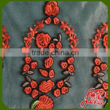 REASONABLE PRICE HANDMADE FLORAL STYLE CORD EMBROIDERY FABRIC